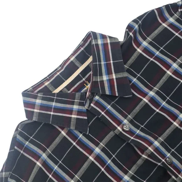 Timberland Men's Shirt LG 100% Cotton Plaid Long Sleeve Button - Picture 4 of 15